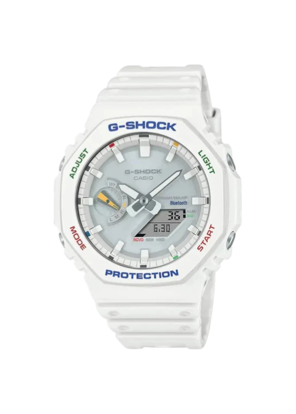 Casio G-Shock GA-B2100FC-7ADR Multi-Coloured Analog-Digital Dial White Resin Strap Men's Watch