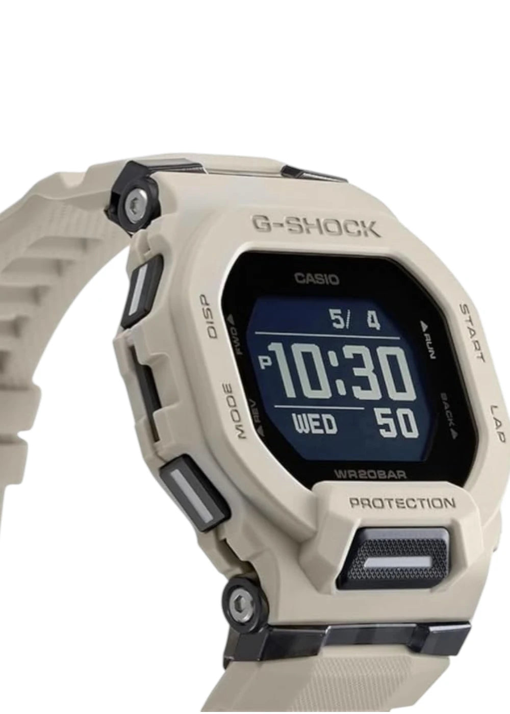 Casio G-Shock GBD-200UU-9DR Digital Dial White Resin Strap Men's Watch