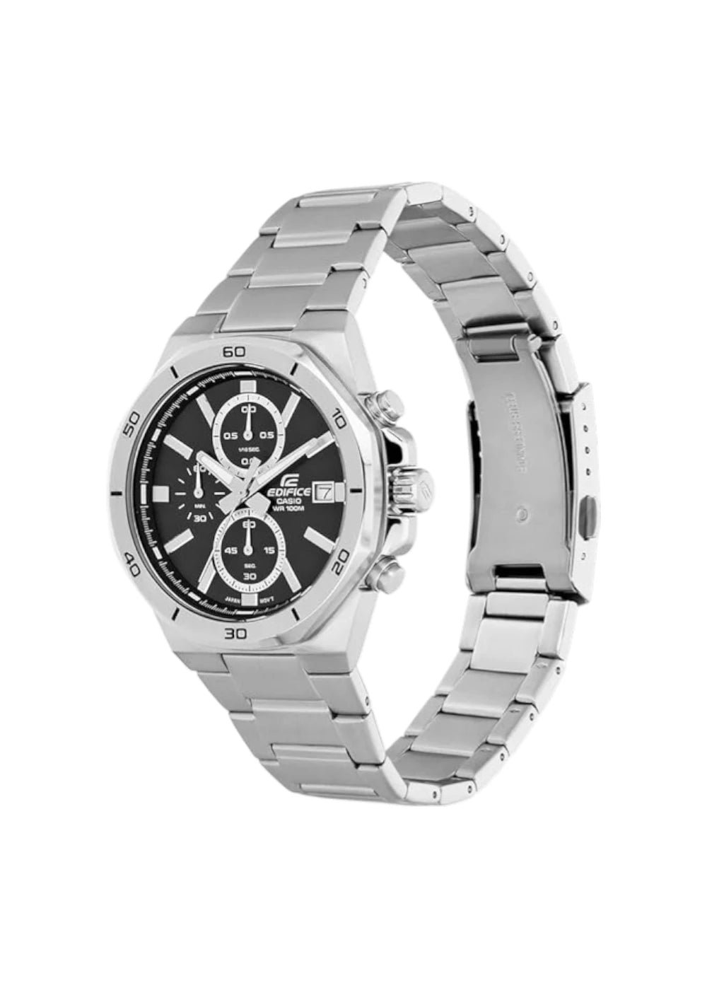 Casio Edifice EFV-640D-1AVUDF Black Analog Dial Silver Stainless Steel Band Men's Watch