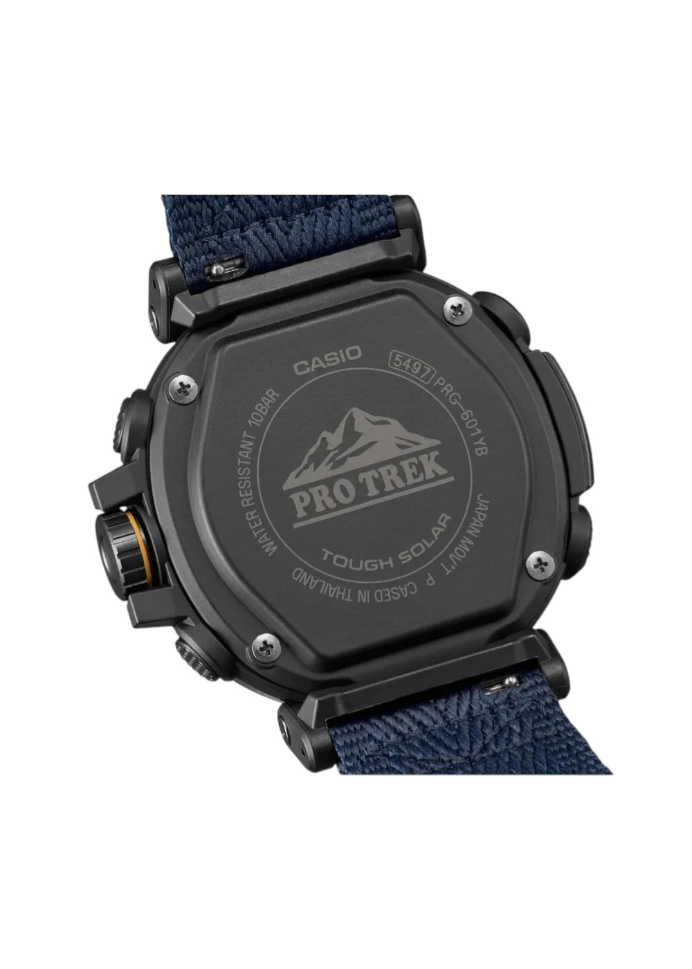 Casio Men Watch PRO TREK Triple Sensor Digital Analog Solar Power Blue Dial Cloth band PRG-601YB-2DR