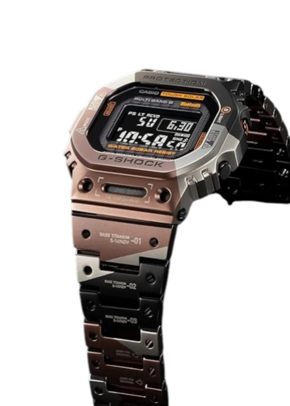 Casio G-Shock Men's Digital Watch - GMW-B5000TVB-1DR | Titanium Full Metal Bluetooth Solar