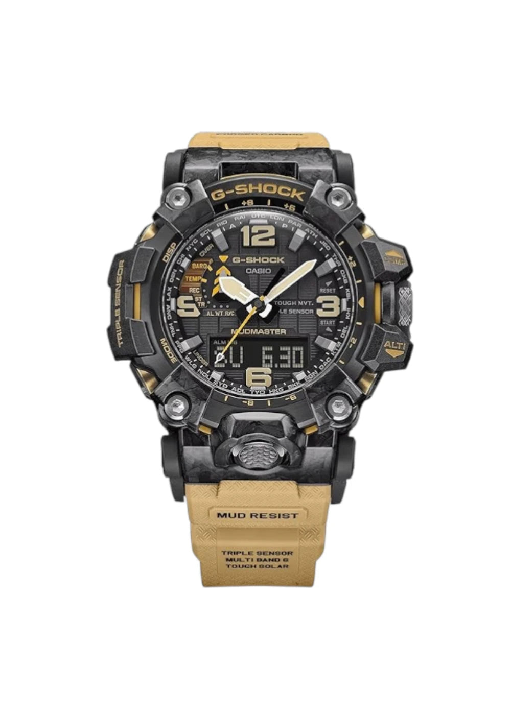 Casio G-Shock GWG-2000-1A5DR Gray IP Analog-Digital Dial Brown Resin Strap Men's Watch