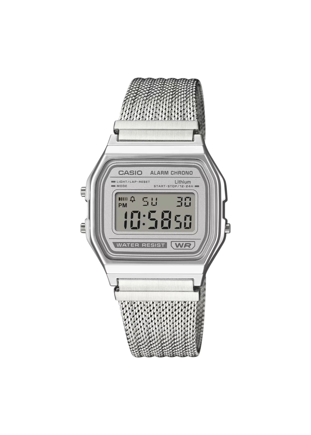 Casio Vintage A158WEM-7DF Digital Light Gray Watch Unisex