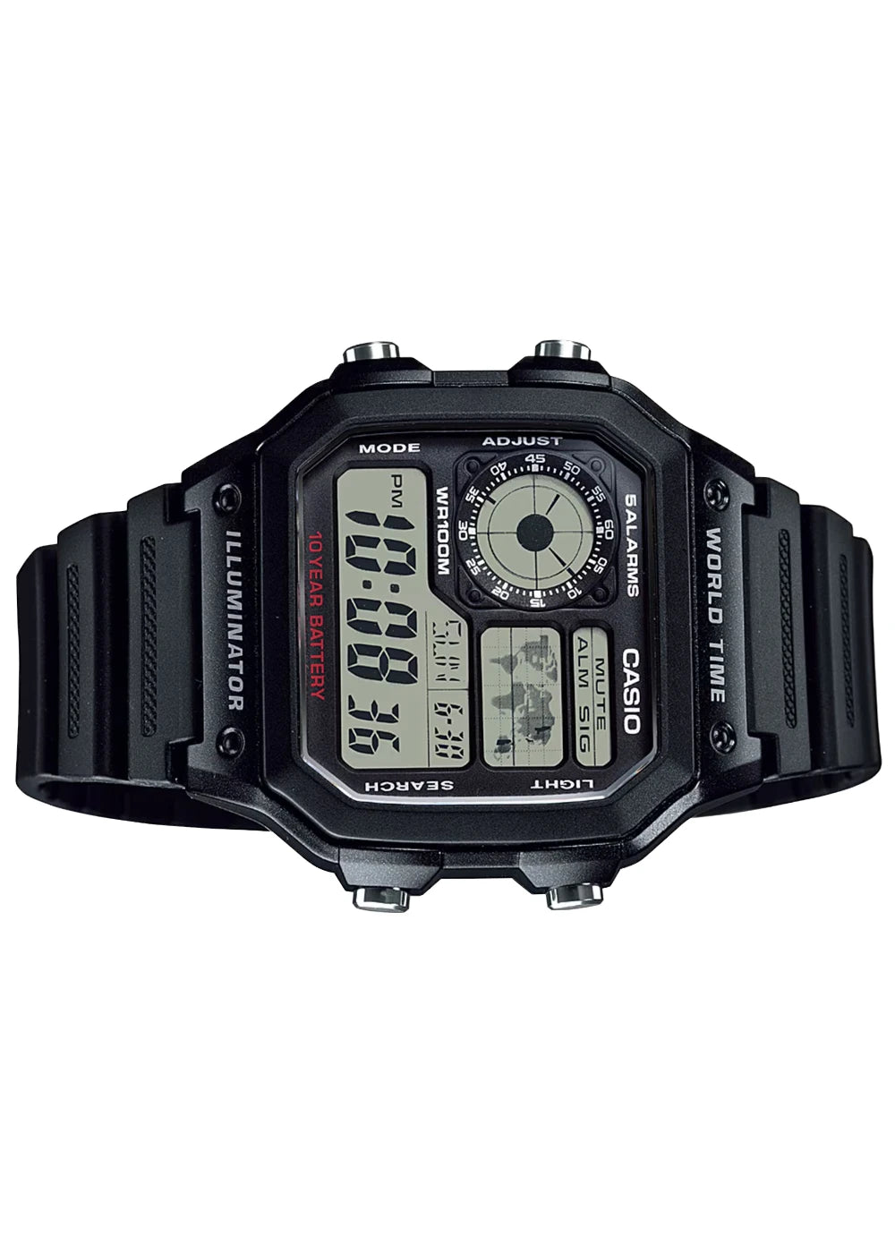 Casio Youth Series Digital Grey Dial Men's Watch - AE-1200WH-1AVDF