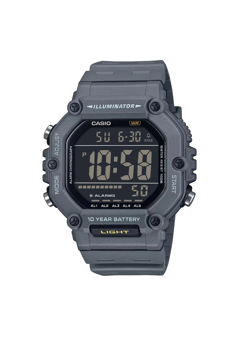 CASIO Men's Digital Grey Dial Watch - AE-1600H-8BVDF