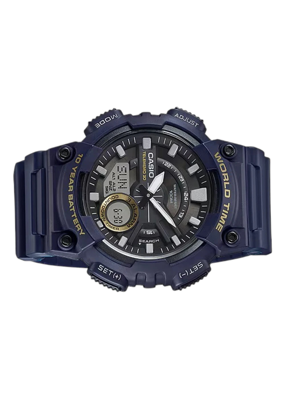CASIO Men's Analog-Digital Blue Dial Watch – AEQ-110W-2AVDF