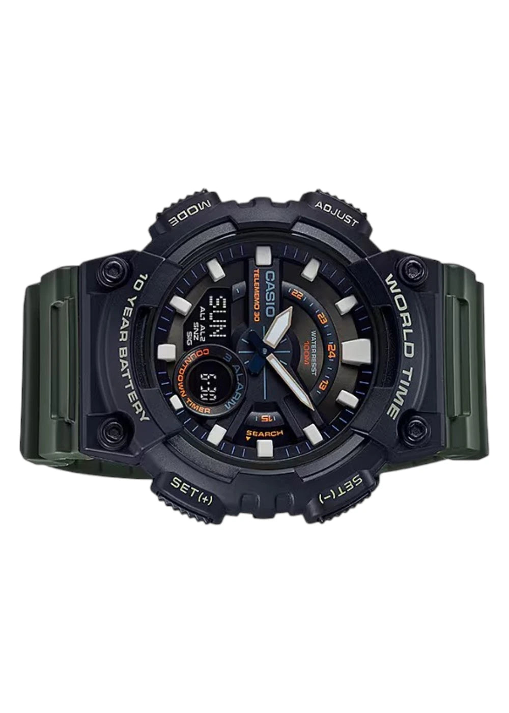 Casio Youth Combination Analog-Digital Black Dial Men's Watch - AEQ-110W-3AVDF