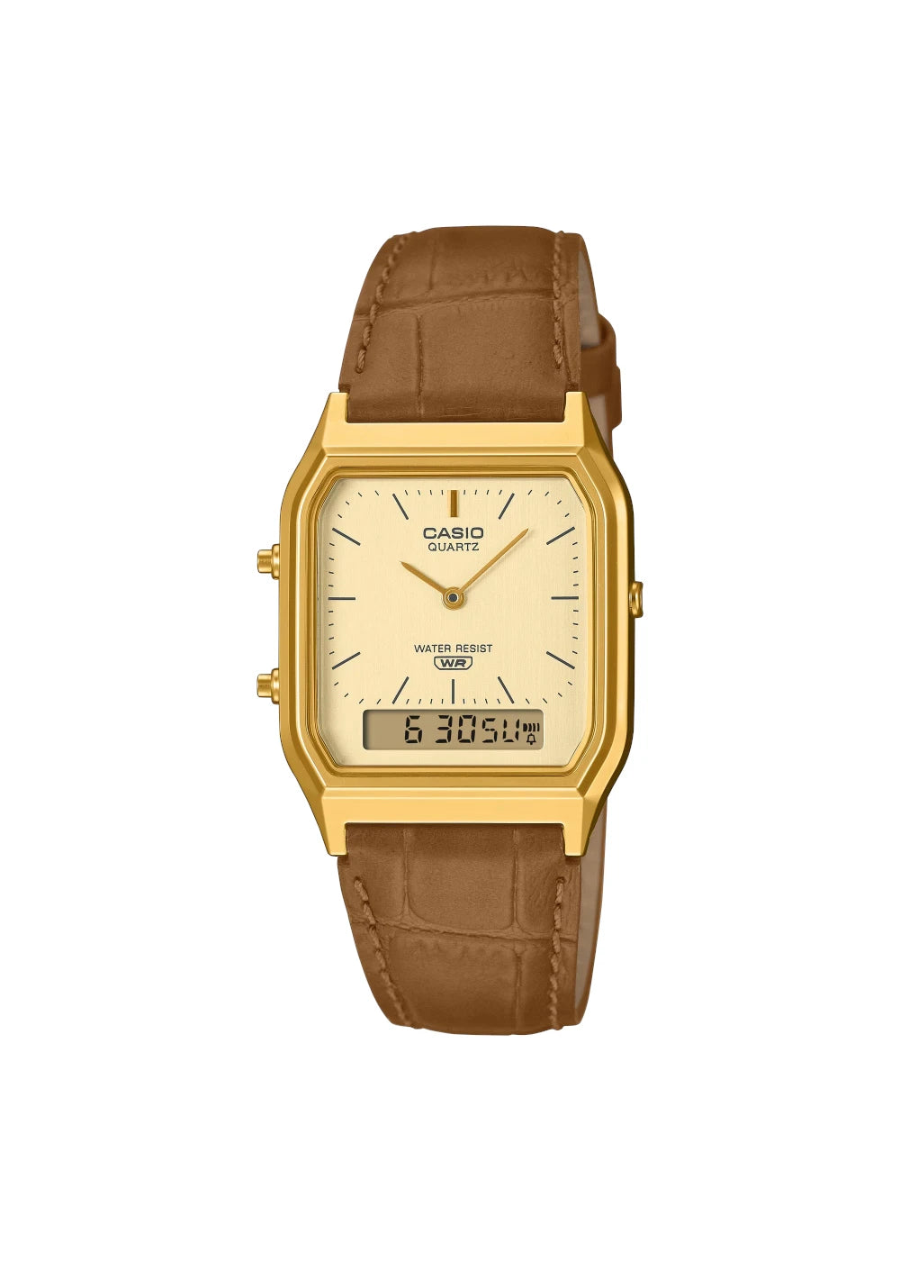 Casio Vintage AQ-230EGL-9ADF Analog-Digital Gold Dial Unisex