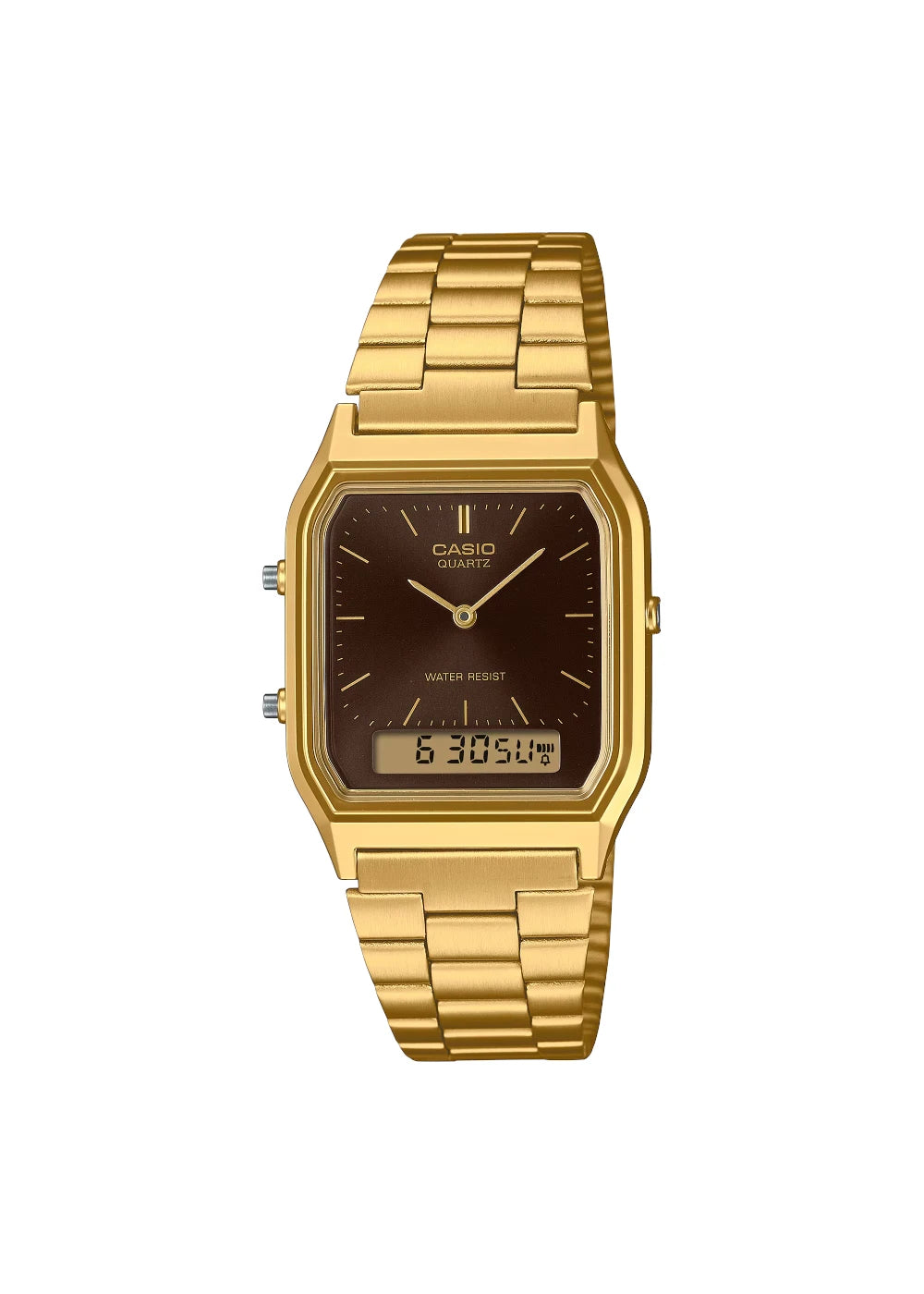 Casio Vintage AQ-230GA-5AMQYDF Analog-Digital Brown Dial Unisex