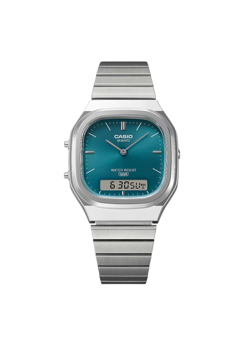 Casio Vintage AQ-240E-3ADF Analog-Digital Green Dial Unisex