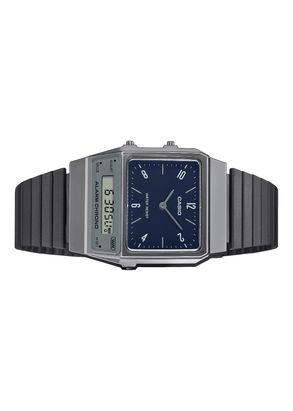 Casio Vintage Analog Digital Dual Time Stainless Steel Bracelet Blue Dial Quartz AQ-800EB-2A Unisex Watch