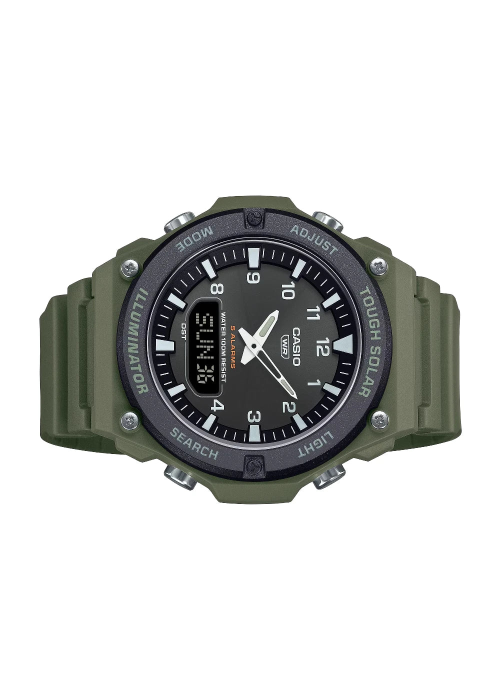 Casio AQ-S820W Series Black/Beige Tough Solar World Time LED Illuminator