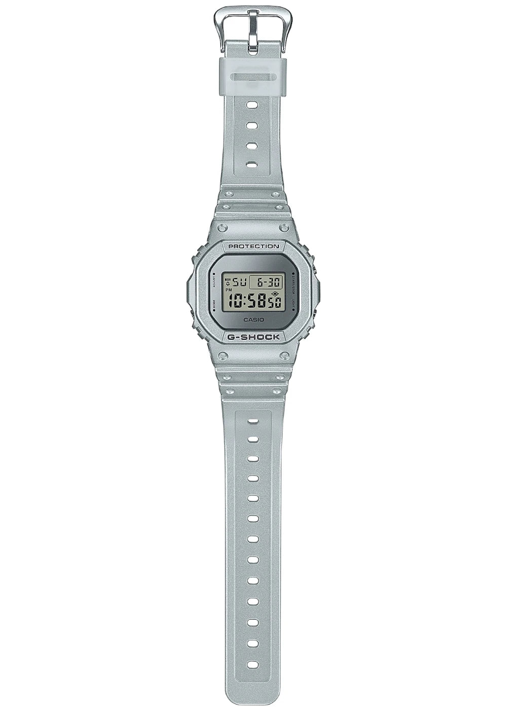 Casio G-Shock DW-5600FF-8DR Silver Digital Dial Silver Resin Strap Men's Watch