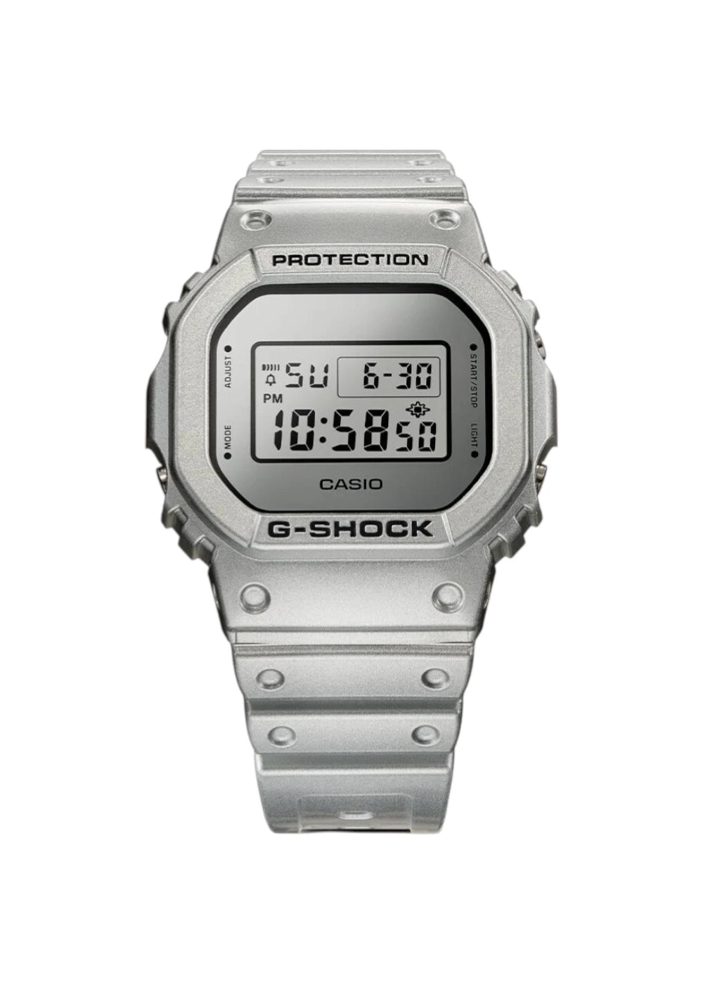 Casio G-Shock DW-5600FF-8DR Silver Digital Dial Silver Resin Strap Men's Watch