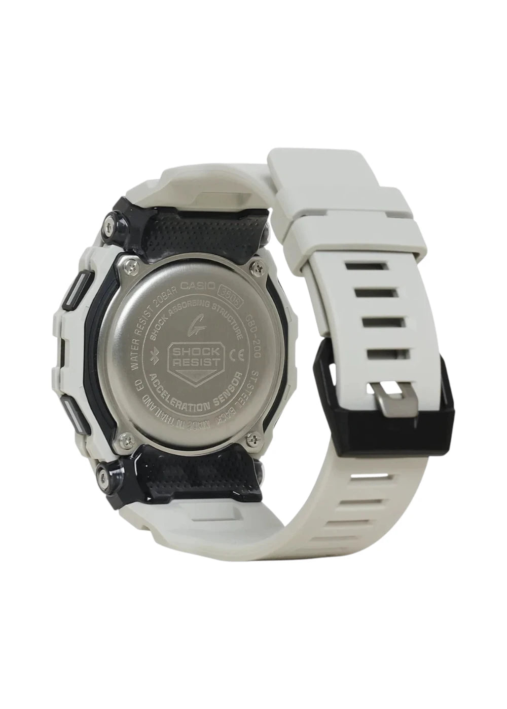 Casio G-Shock GBD-200UU-9DR Digital Dial White Resin Strap Men's Watch
