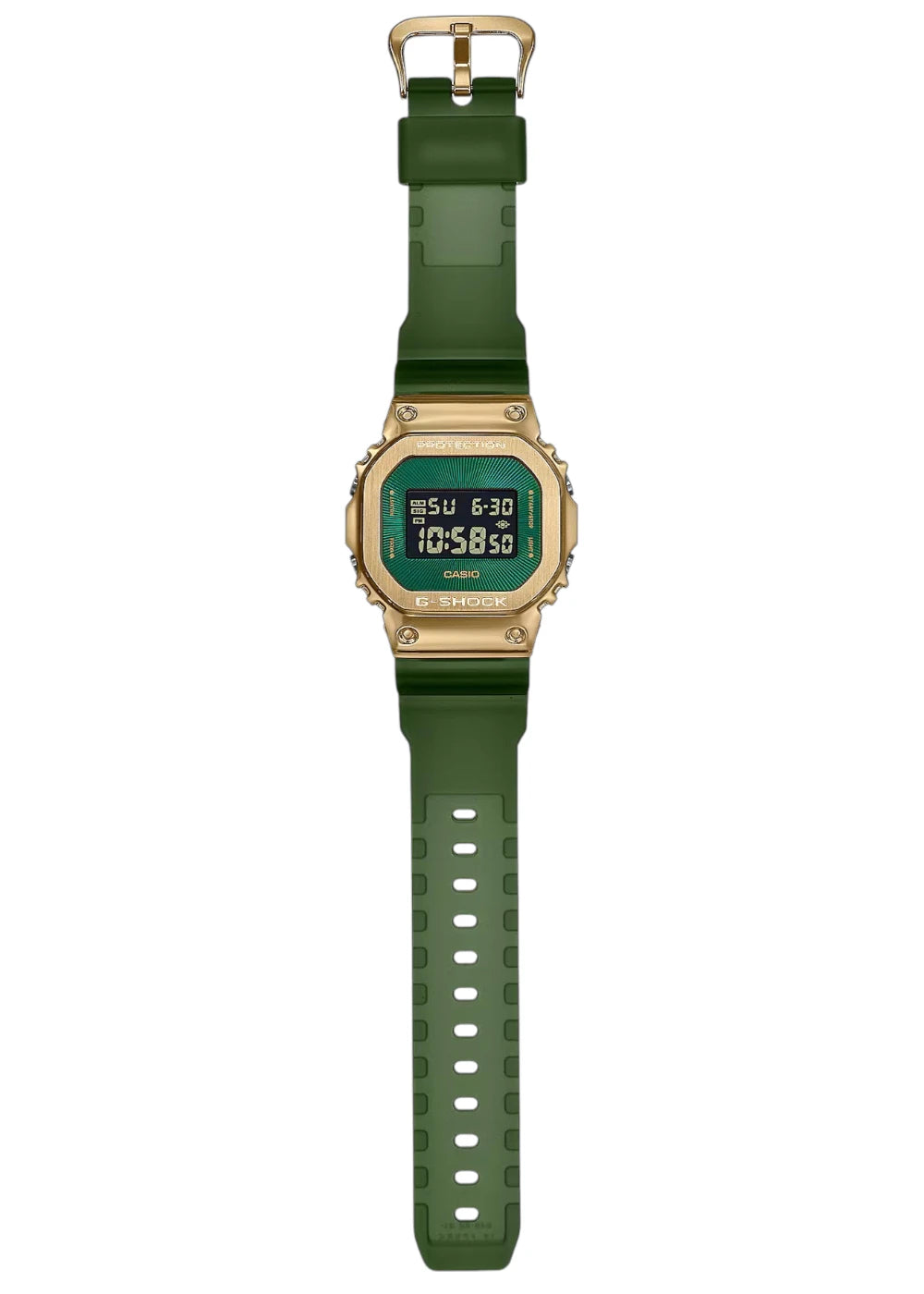Casio G-Shock Digital GM-5600CL-3DR Green Dial Stainless Steel Men's Watch