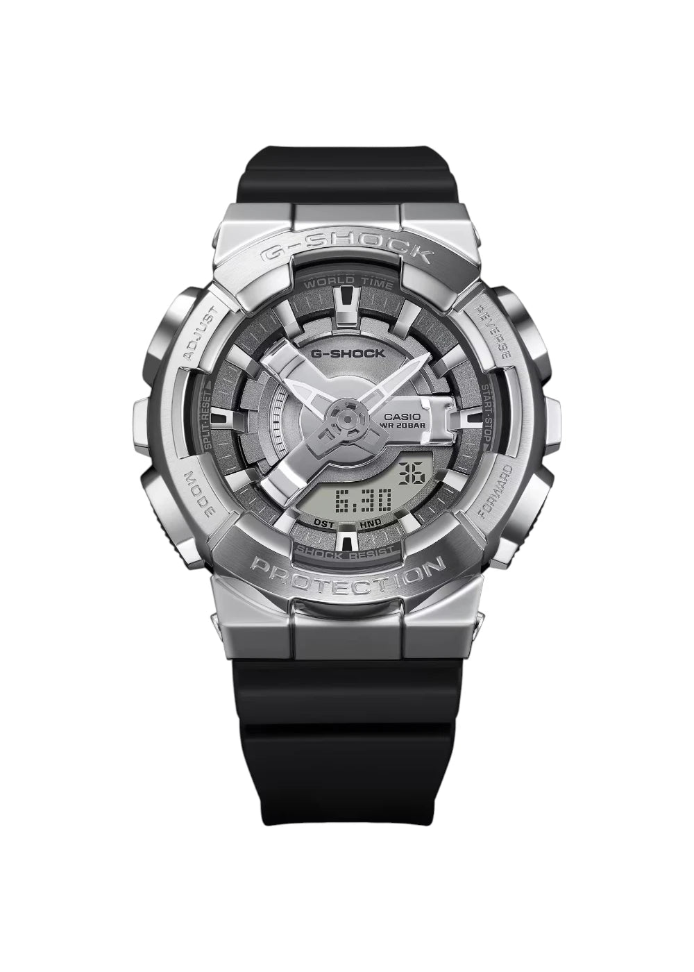 CASIO G-SHOCK Women's Analog-Digital Silver Dial Watch - GM-S110-1ADR