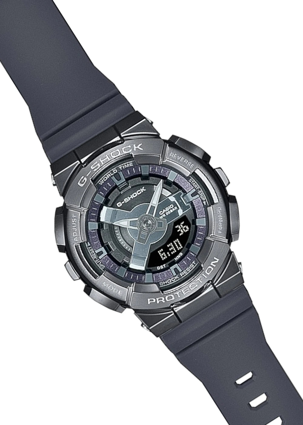 Casio G-Shock GM-S110B-8ADR Gray Analog-Digital Dial Grey Resin Strap Women's Watch