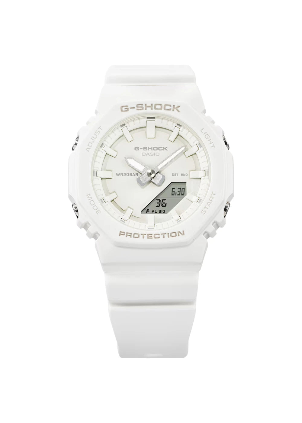 G-Shock Casio Gma-P2100-7Adr White Analog-Digital Dial White Bio-Based Resin Band Women's Watch