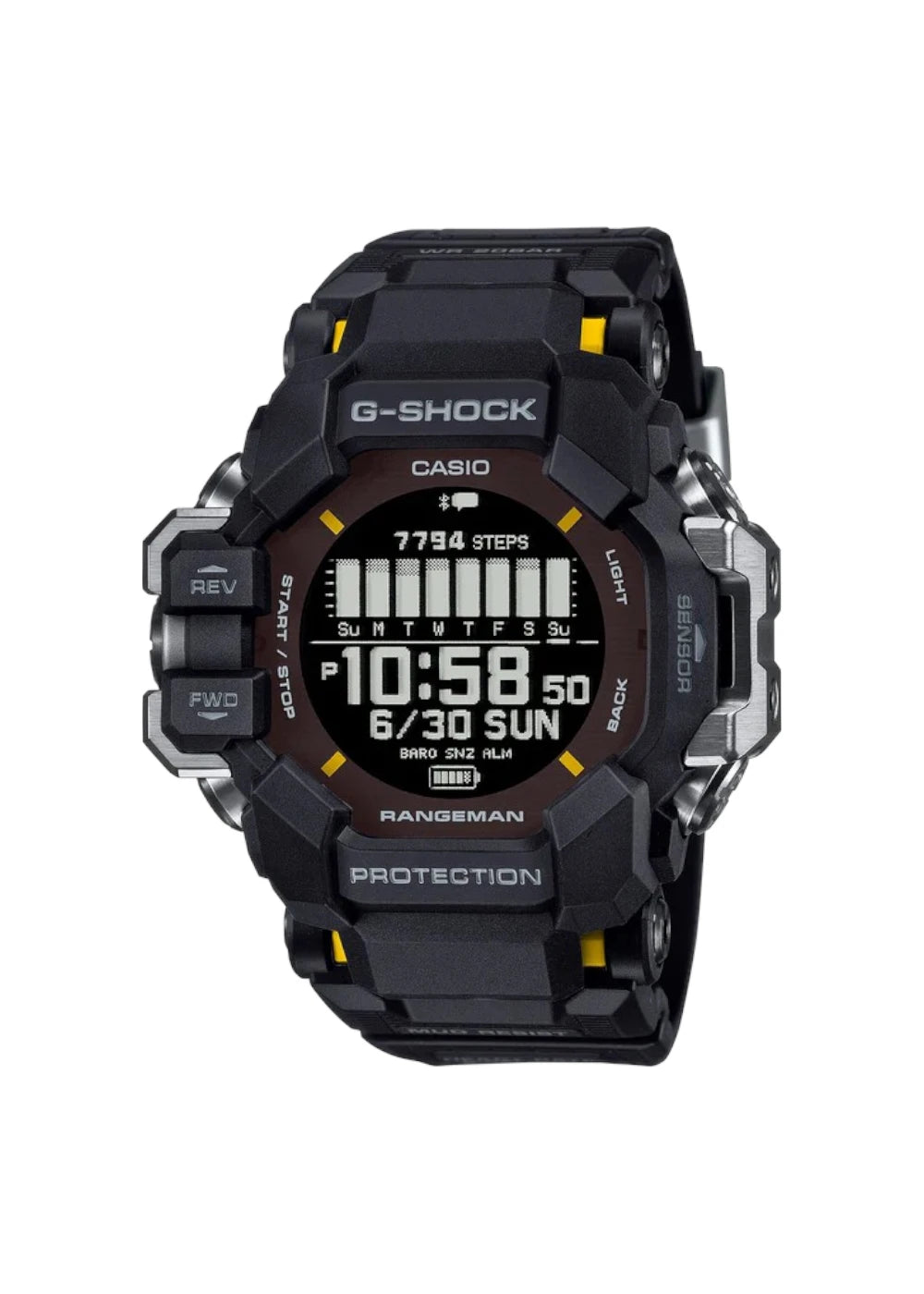 Casio G-Shock GPR-H1000-1DR Digital Dial Black Bio-Based Resin Band Men's Watch