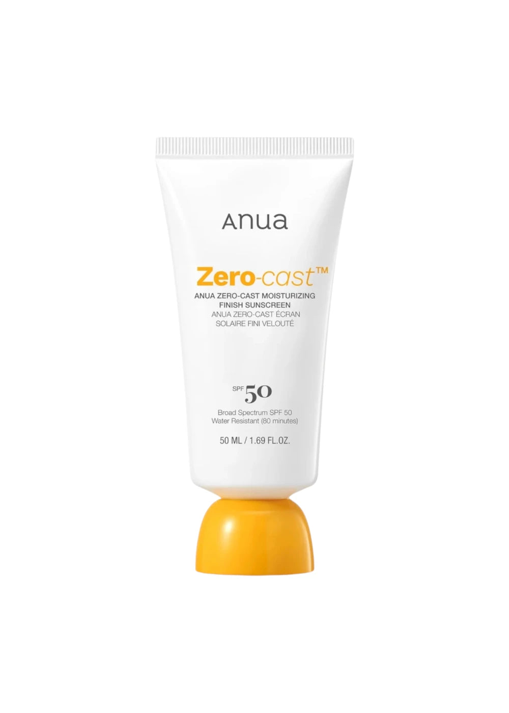 Anua Zero-Cast Moisturizing Finish Sunscreen 50ml