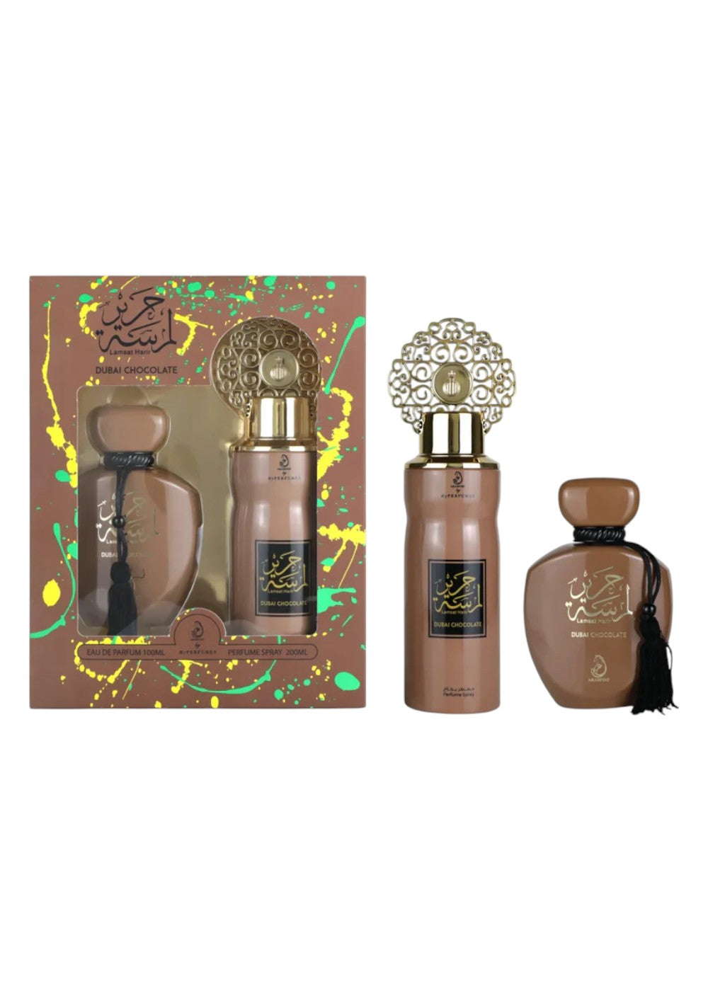 ARABIYAT LAMSAT HARIR DUBAI CHOCOLATE 100ML+200 ML DEO
