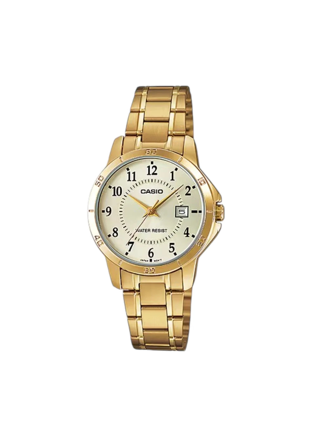 Casio Women's Gold Analog Metal Strap Watch LTP-V004G-9BUDF
