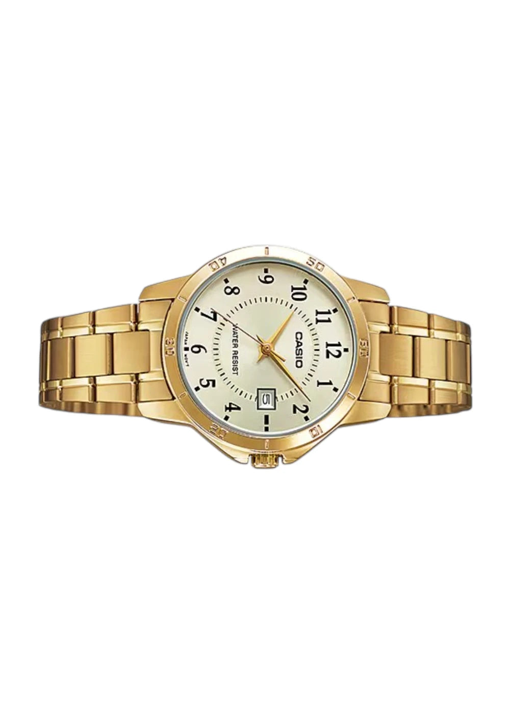 Casio Women's Gold Analog Metal Strap Watch LTP-V004G-9BUDF