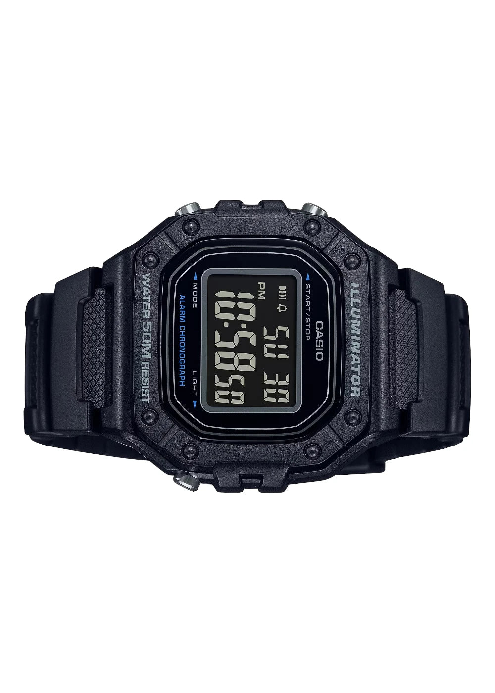 CASIO Men's Digital Black Dial Watch - W-218H-1BVDF