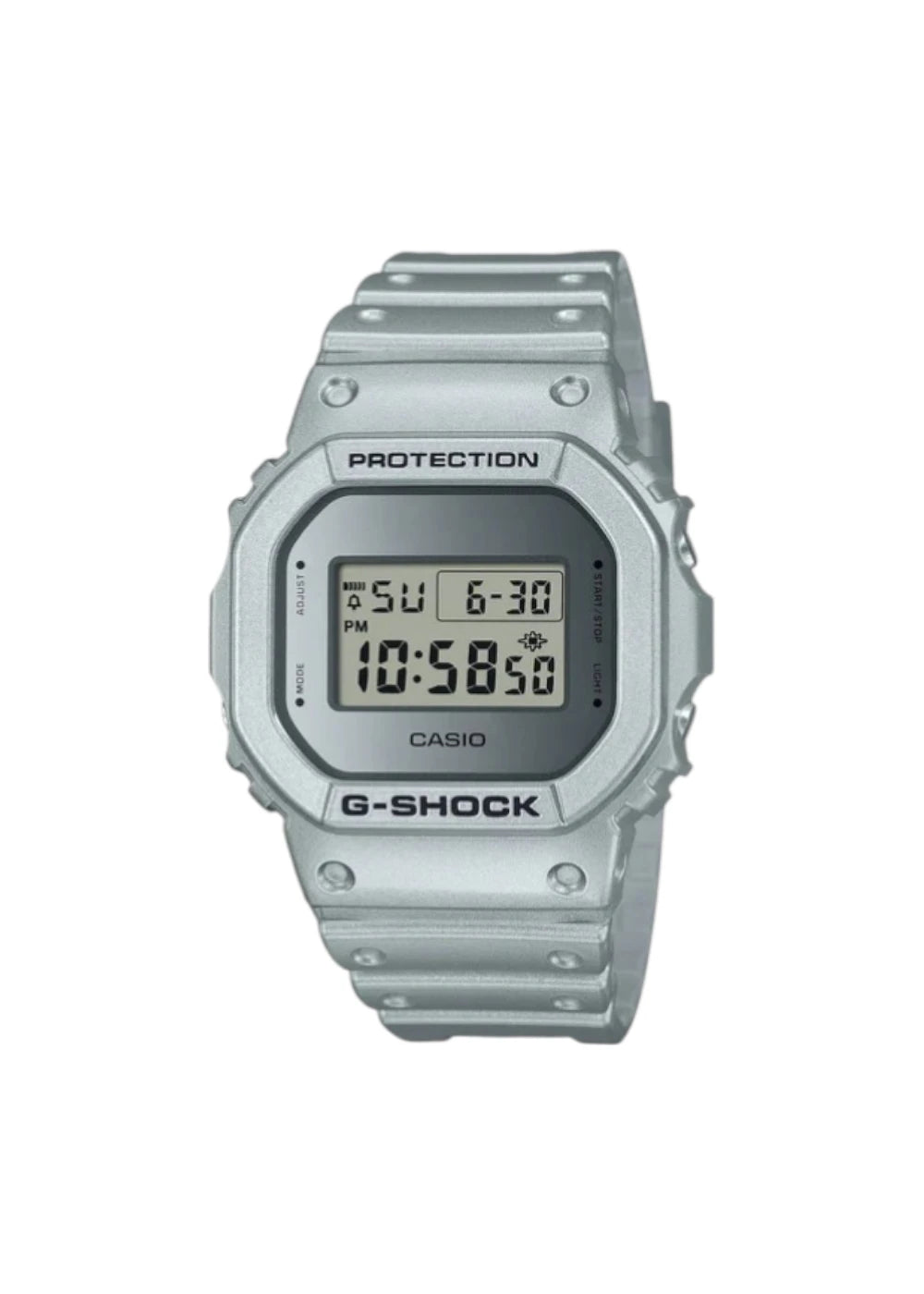 Casio G-Shock DW-5600FF-8DR Silver Digital Dial Silver Resin Strap Men's Watch