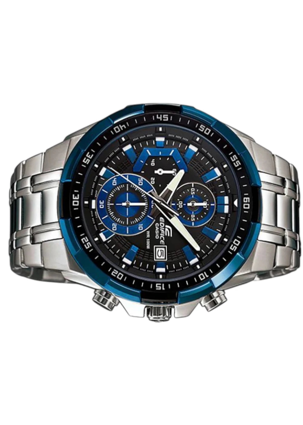 Casio Edifice EFR-539D-1A2VUDF Black Analog Dial Silver Stainless Steel Band Men's Watch