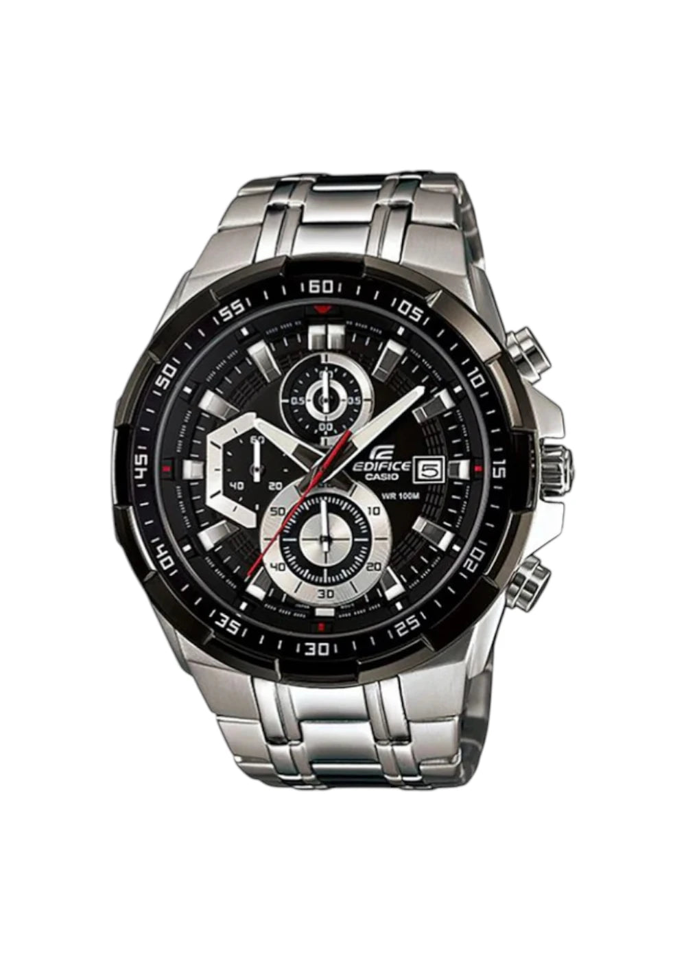 Casio Edifice EFR-539D-1AVUDF Analog Black Dial Men Watch Silver Metal Strap