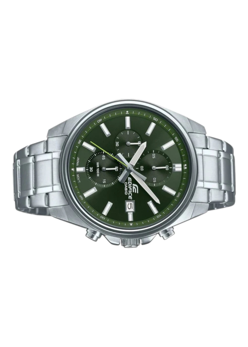 Casio Edifice EFV-610D-3CVUDF Green Analog Dial Silver Stainless Steel Band Men's Watch