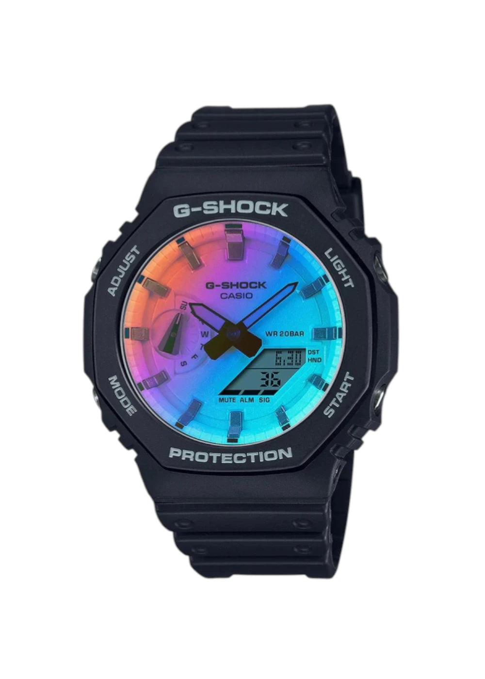 Casio G-Shock Watch - GA-2100SR-1ADR Blue Dial, Blue Band