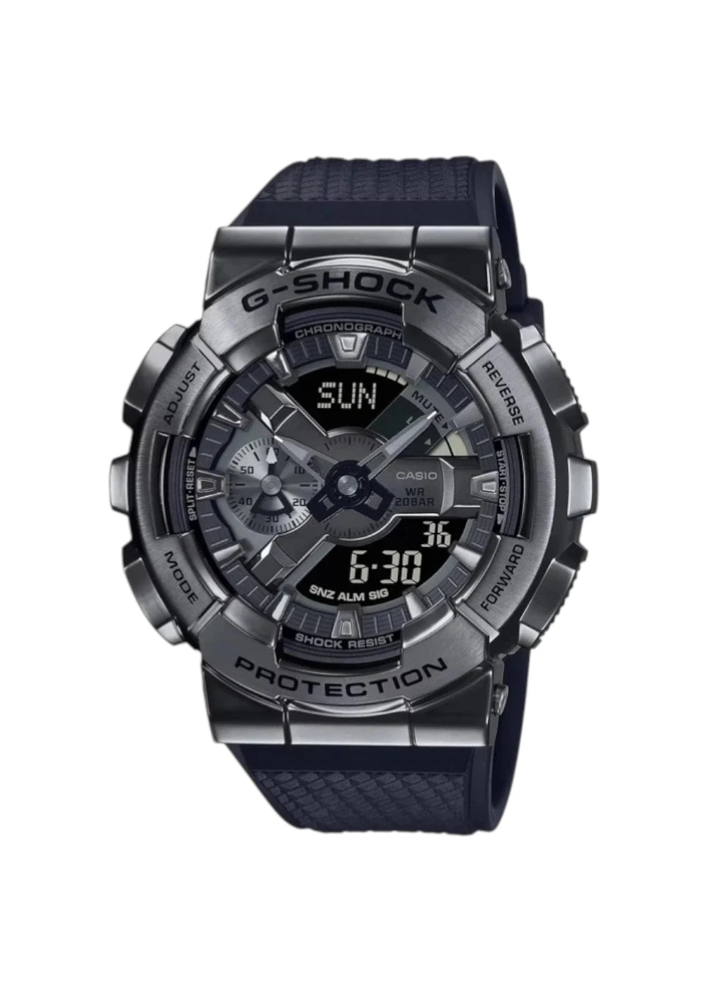 Casio Analog-Digital Gray Dial Men's Watch-GM-110BB-1ADR