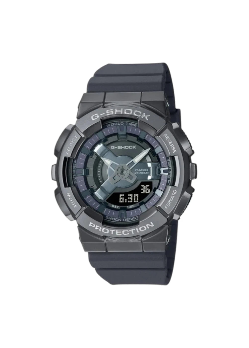 Casio G-Shock GM-S110B-8ADR Gray Analog-Digital Dial Grey Resin Strap Women's Watch