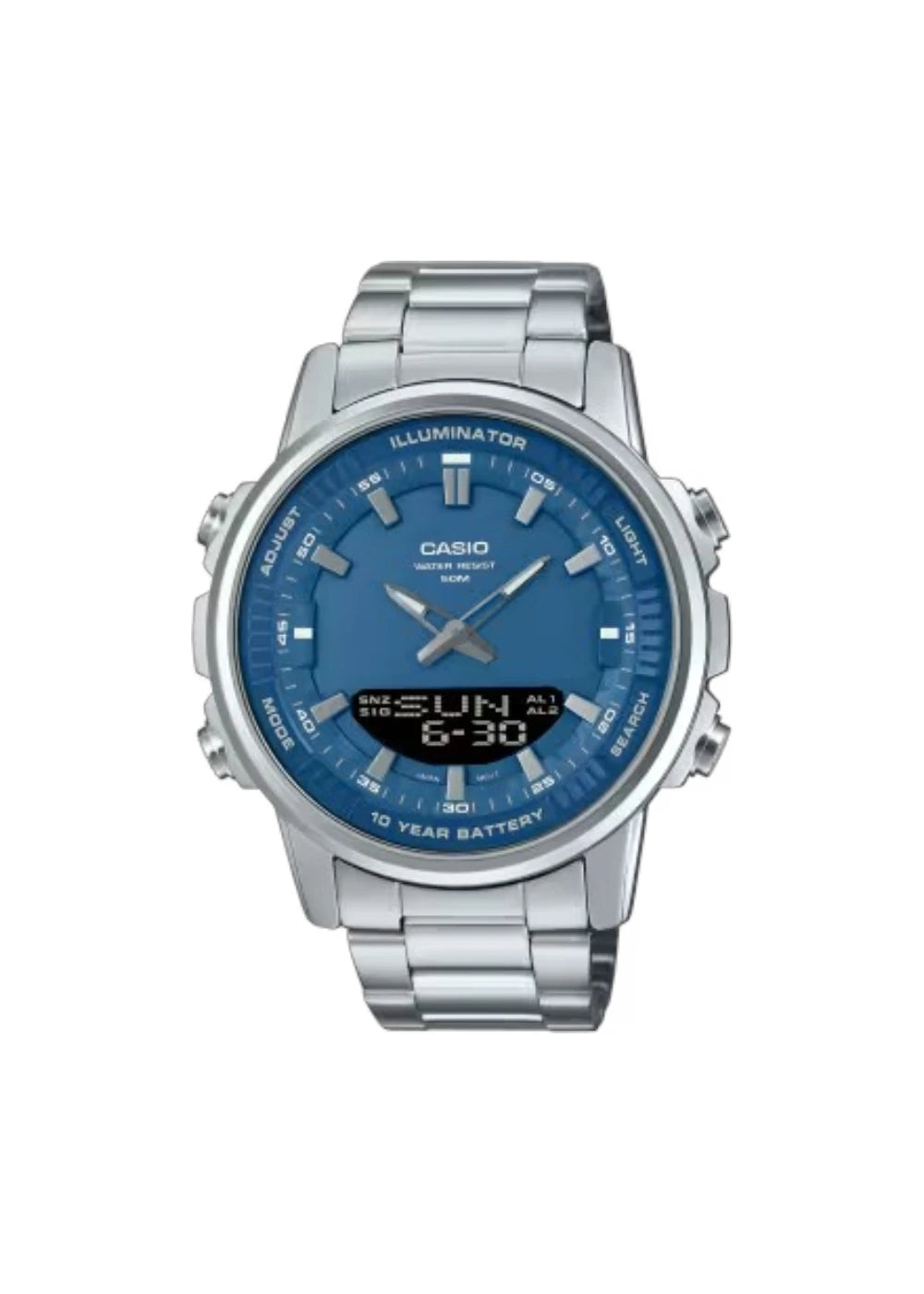 CASIO Men's Analog Digital Blue Dial Watch - AMW-880D-2A1VDF