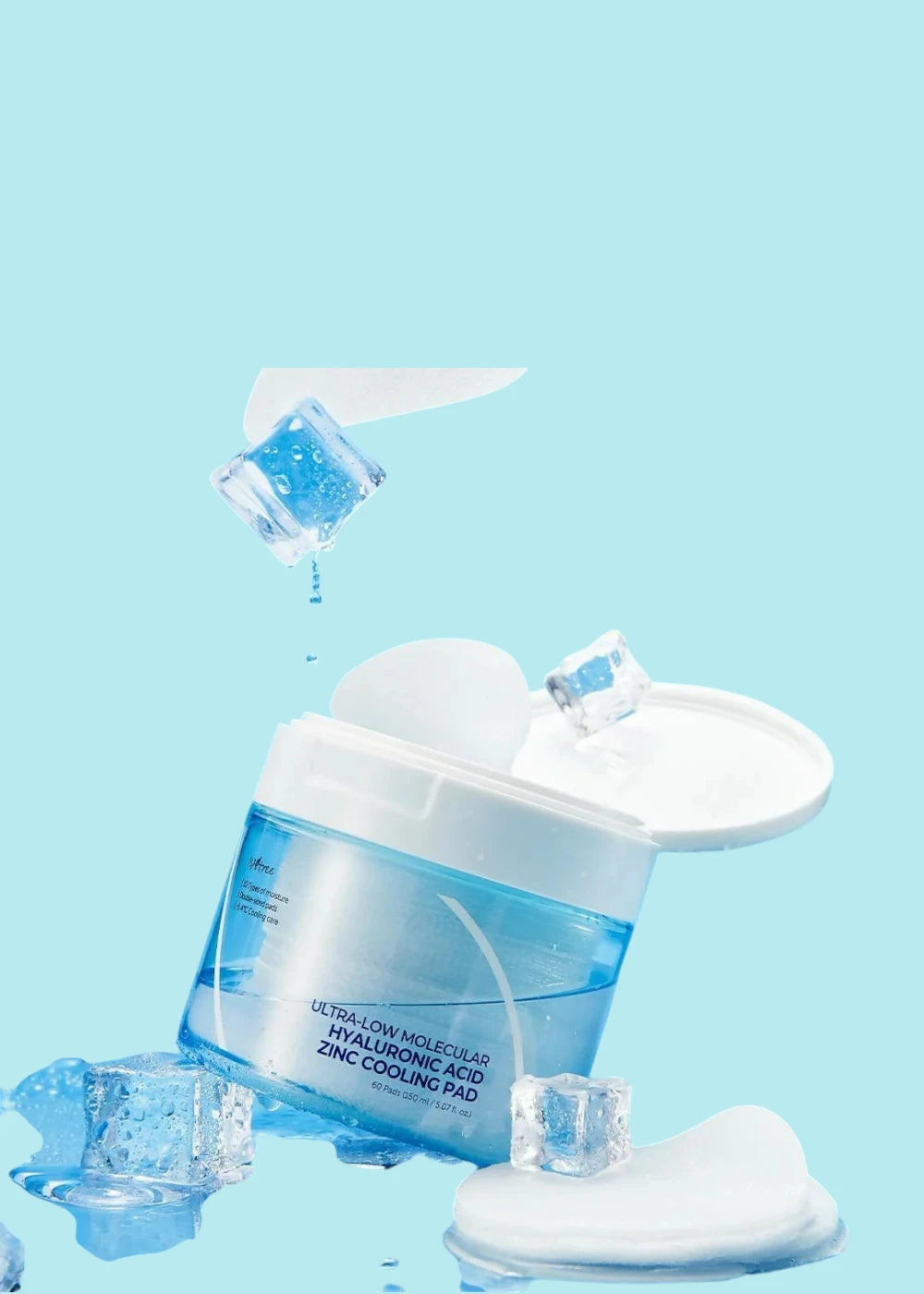 Isntree Ultra-Low Molecular Hyaluronic Acid Zinc Cooling Pad (60 Pads)