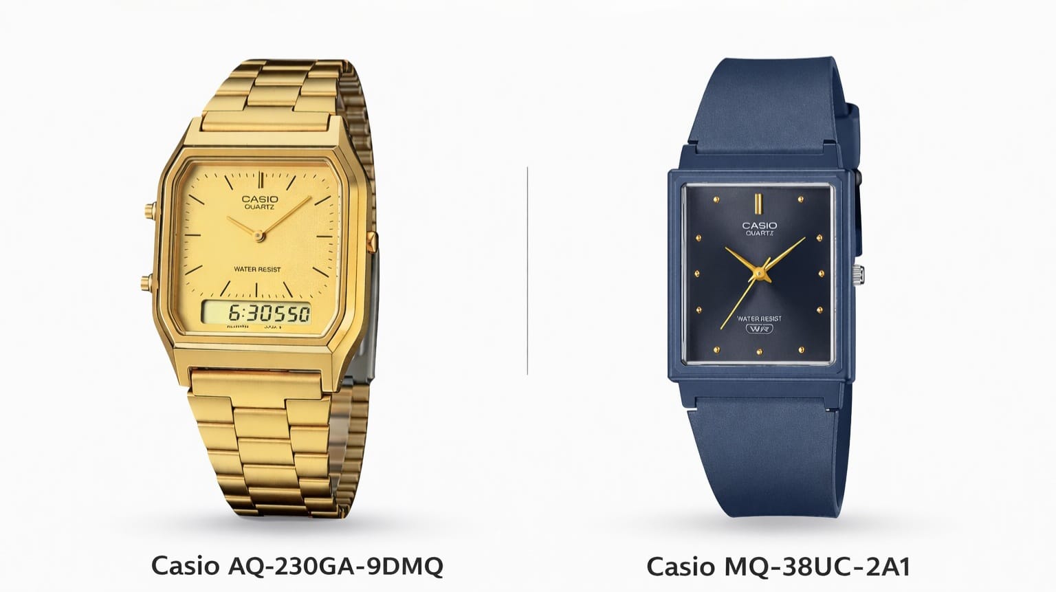 Casio AQ-230GA-9DMQ vs Casio MQ-38UC-2A1: Style Comparison in Qatar
