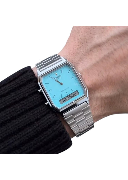 CASIO AQ-230A-2A2MQY Vintage Digital Watch – Tiffany Dial