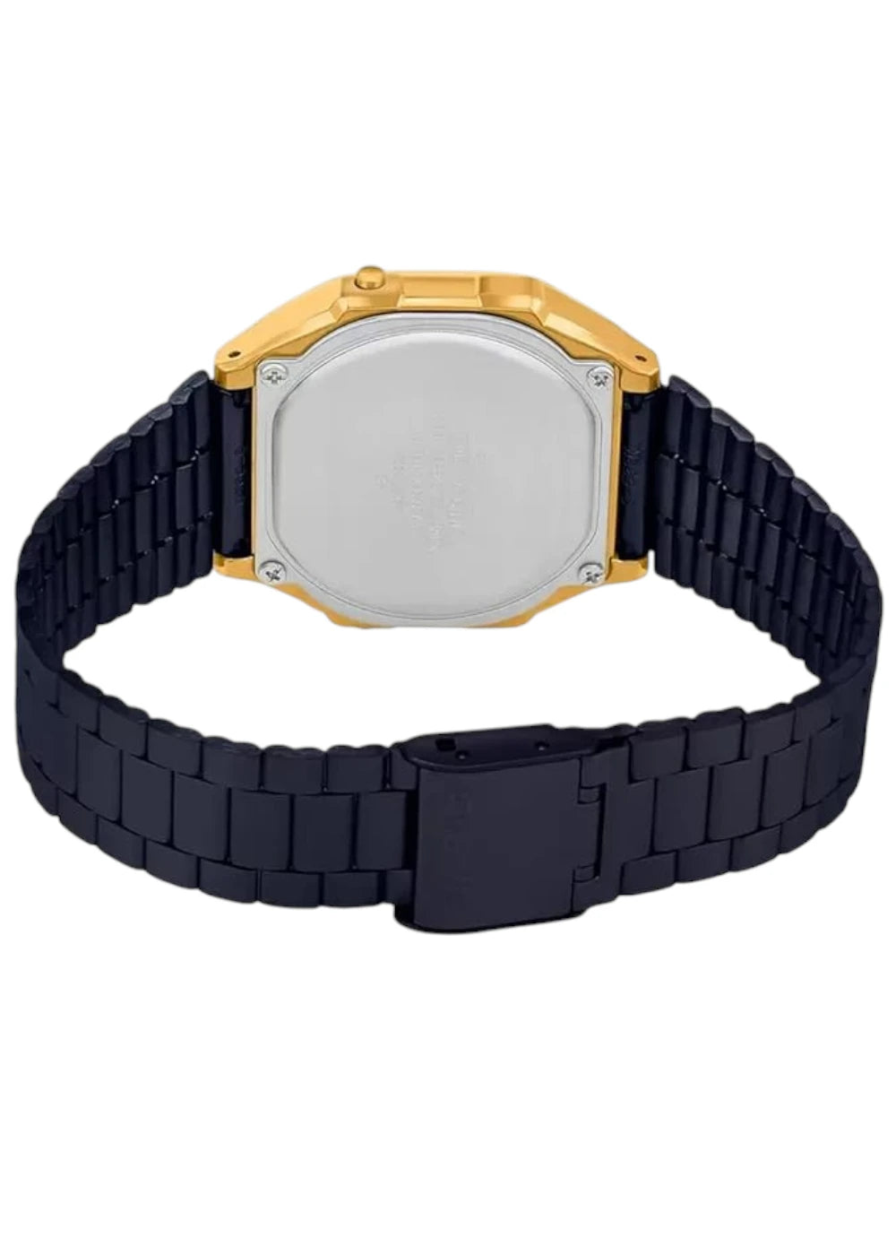 Casio Unisex Vintage A168WEGB-1BDF Black Digital Dial Black Stainless Steel Band