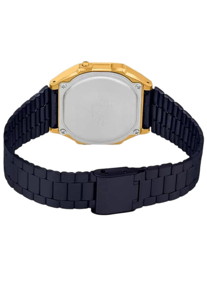 Casio Unisex Vintage A168WEGB-1BDF Black Digital Dial Black Stainless Steel Band