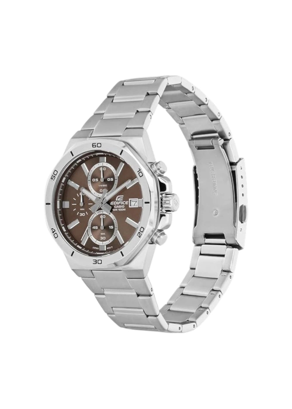 Casio Edifice EFV-640D-5AVUDF Brown Analog Dial Silver Stainless Steel Band Men's Watch