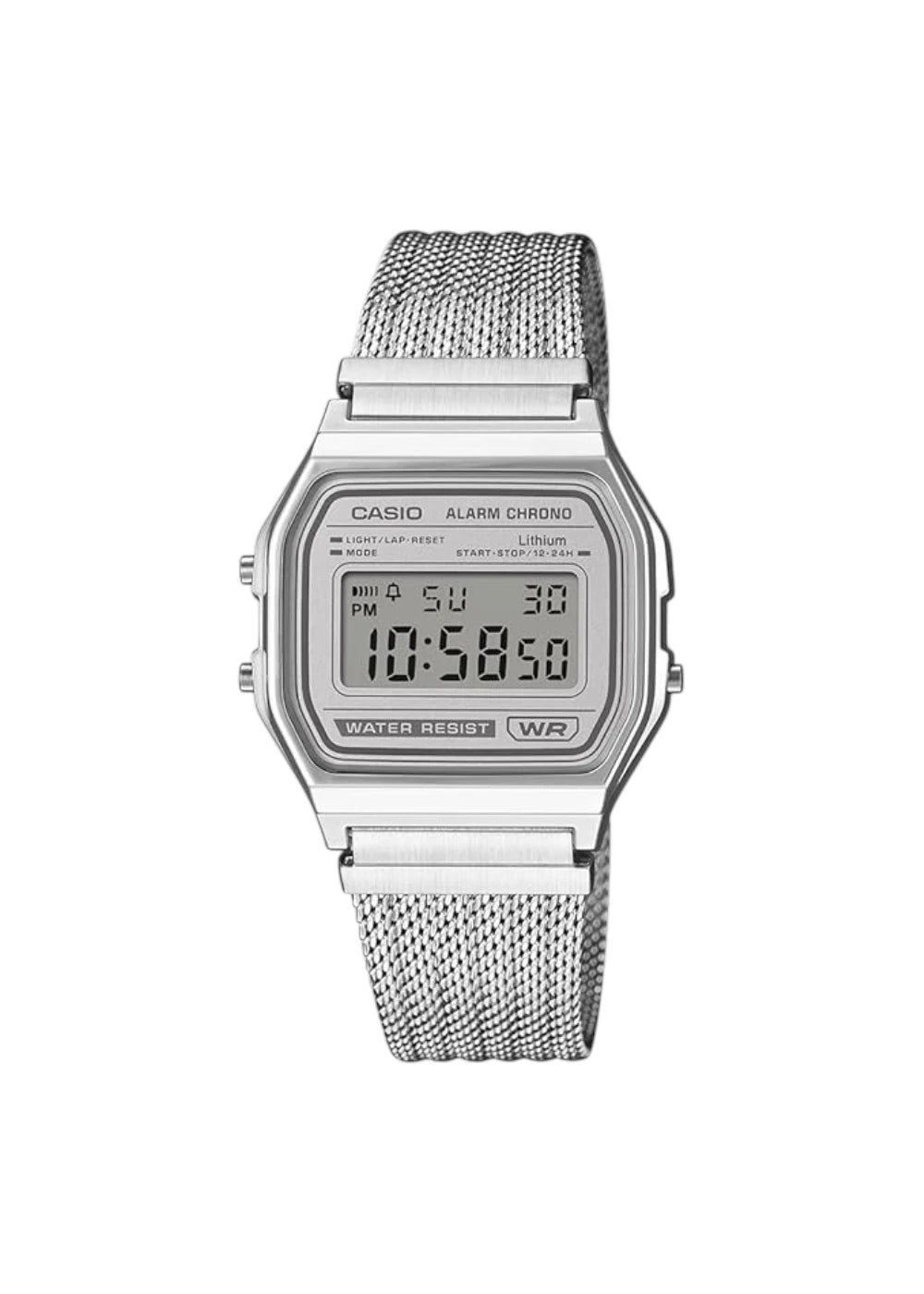 Casio Vintage A158WEM-7DF Digital Light Gray Watch Unisex