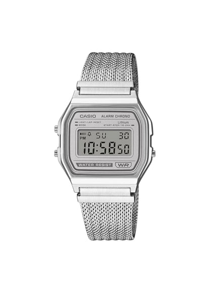 Casio Vintage A158WEM-7DF Digital Light Gray Watch Unisex