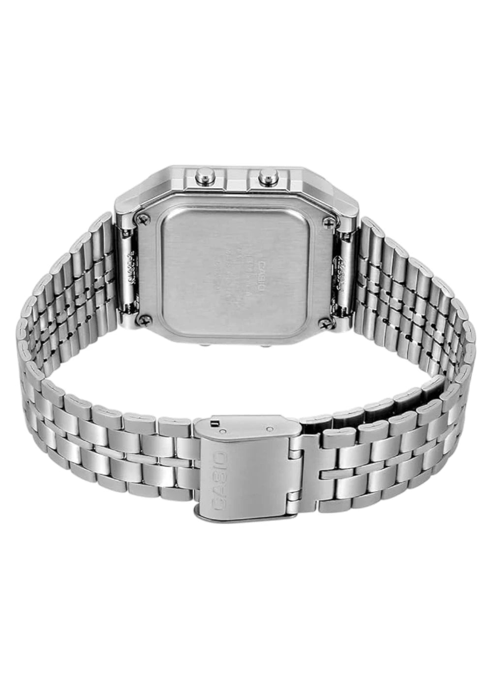 Casio Unisex Vintage A500WA-1DF Black Digital Dial Silver Stainless Steel Band