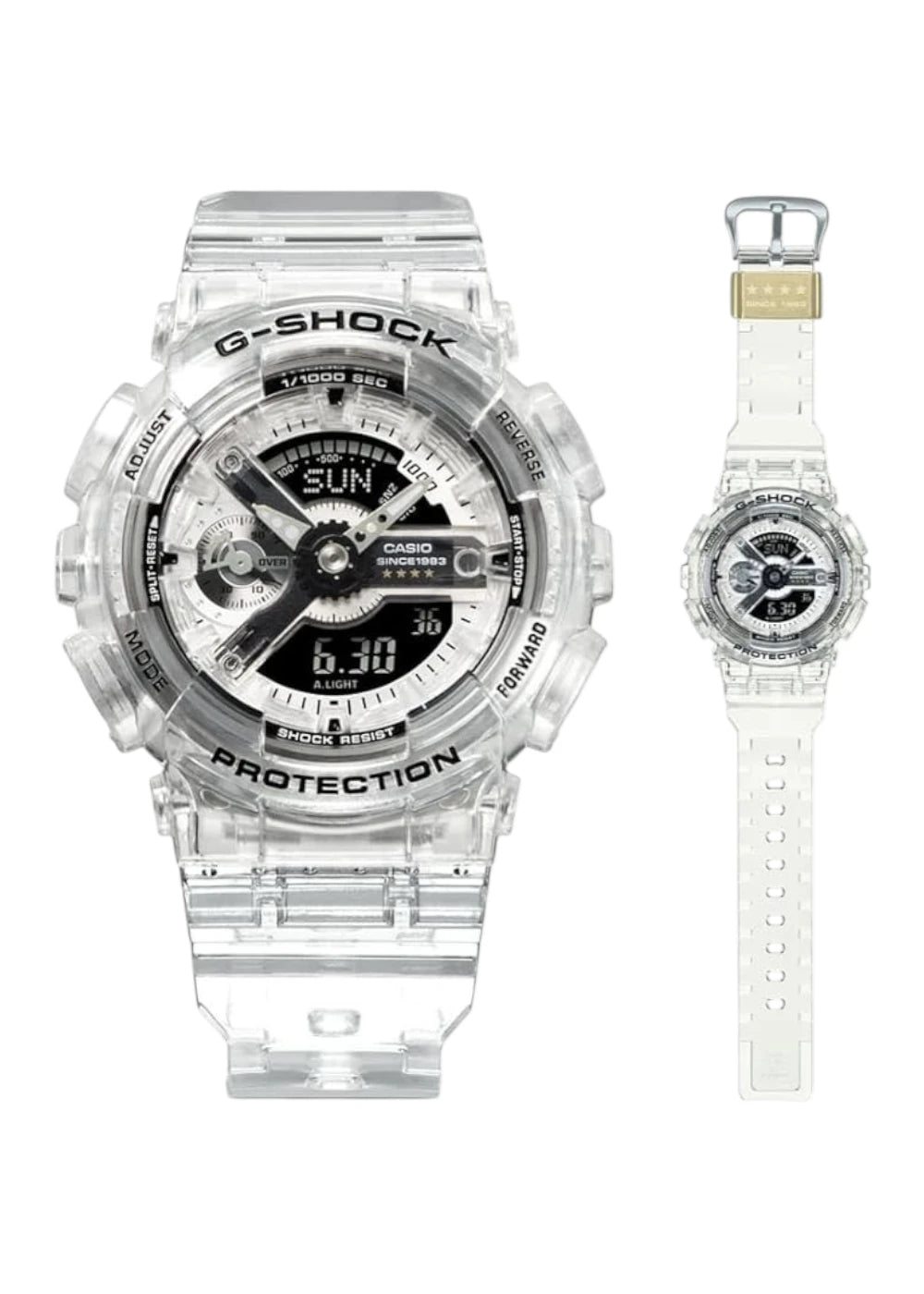 Casio G-SHOCK GMA-S114RX-7A S-Series Wrist Watch, Middle Size, 40th Anniversary, Clear, Remix, Limited Boys, Overseas Model, Bracelet Type