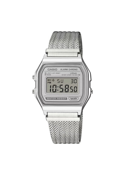 Casio Vintage A158WEM-7DF Digital Light Gray Watch Unisex