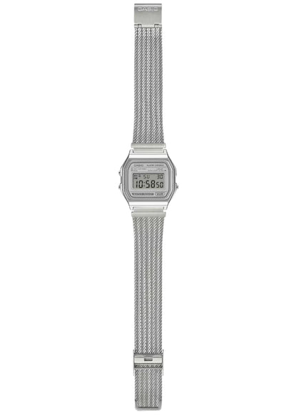 Casio Vintage A158WEM-7DF Digital Light Gray Watch Unisex