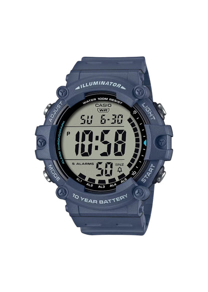 Casio Men Plastic Digital Blue Dial Watch-Ae-1500Wh-2Avdf